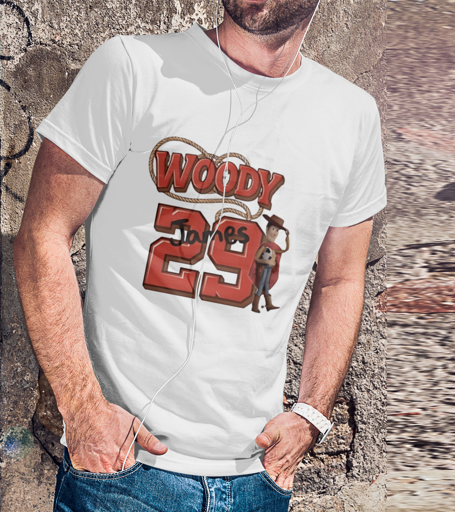 Woody James 29 Toy Story Sheriff Cowboy T-Shirt