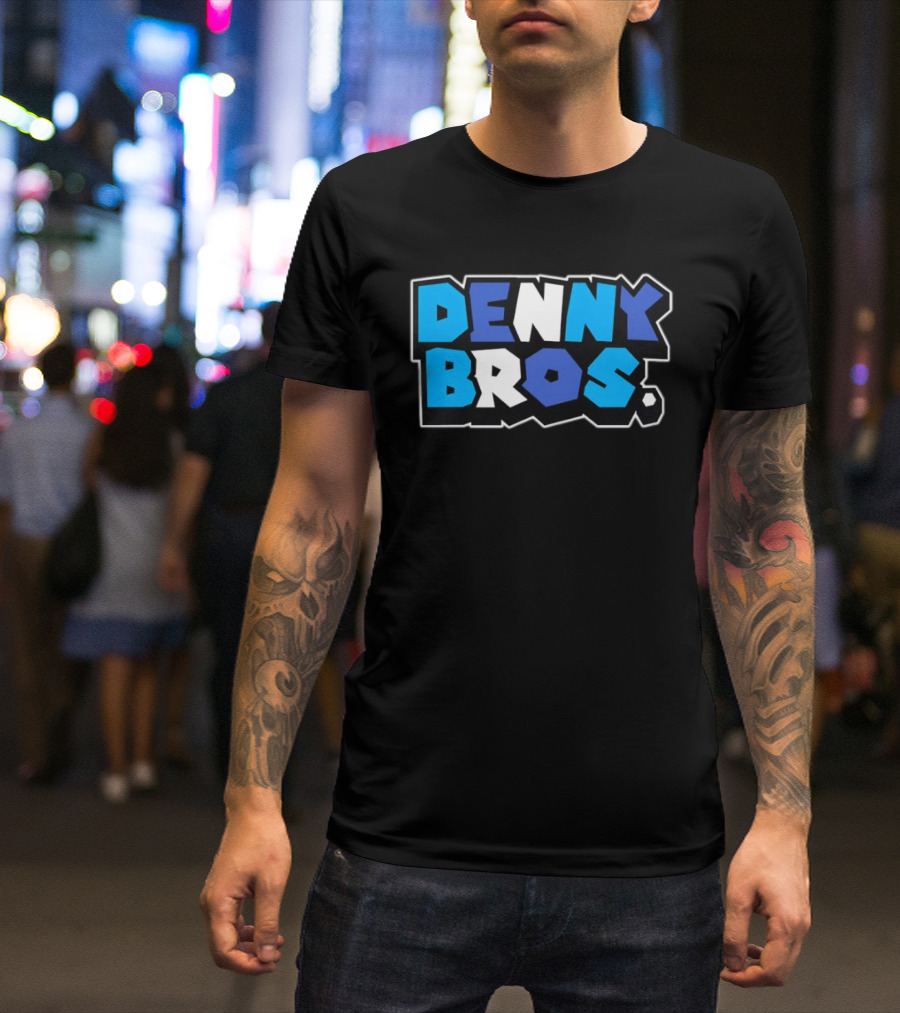 Denny Bros Bold Blue And White T-Shirt