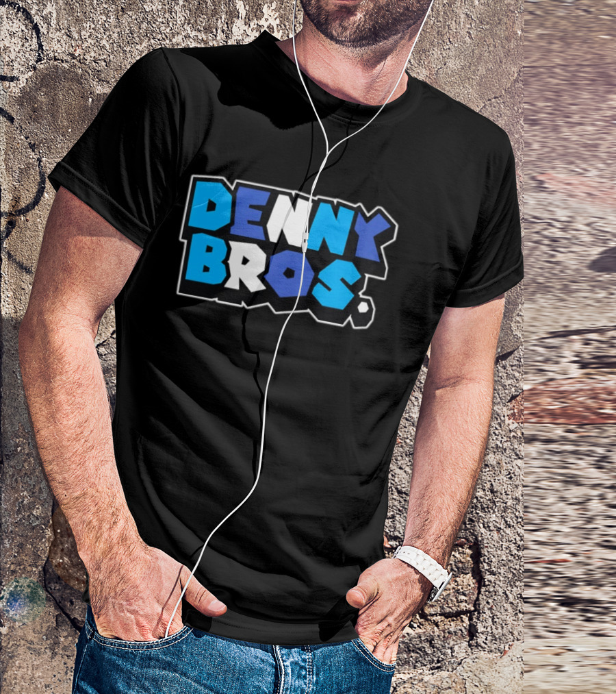 Denny Bros Bold Blue And White T-Shirt