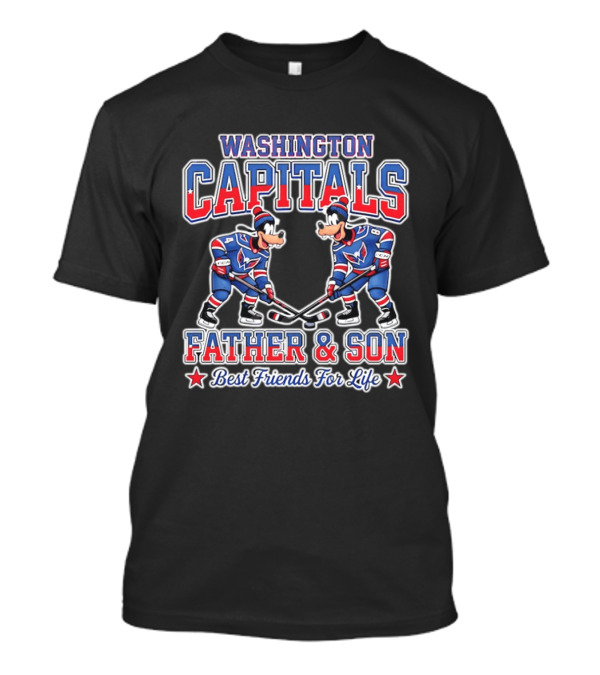Washington Capitals Goofy Father And Son Best Friends For Life Disney Hockey T-Shirt