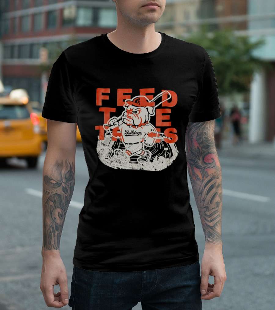 Feed The Tates Georgia Bulldogs Sanford Stadium Baseball T-Shirt