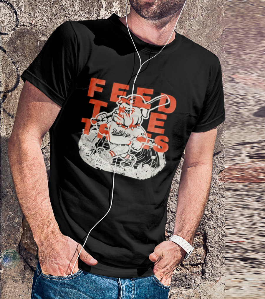 Feed The Tates Georgia Bulldogs Sanford Stadium Baseball T-Shirt
