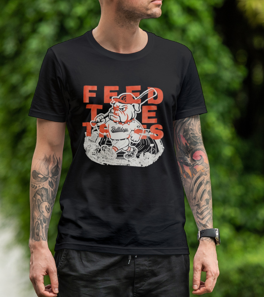 Feed The Tates Georgia Bulldogs Sanford Stadium Baseball T-Shirt