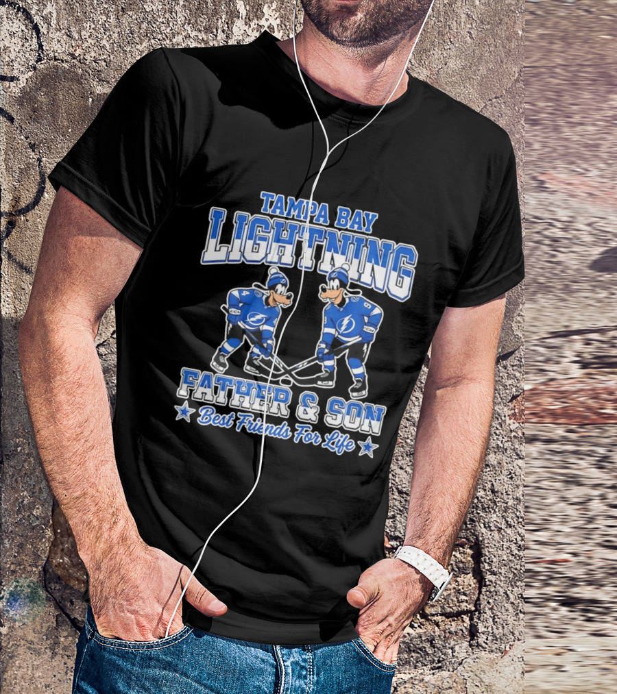 Tampa Bay Lightning Goofy Father And Son Best Friends For Life T-Shirt