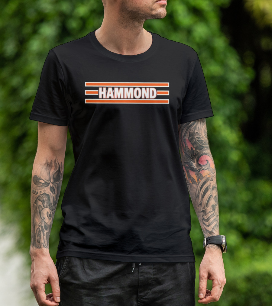 Hammond Chicago Bears Striped T-Shirt