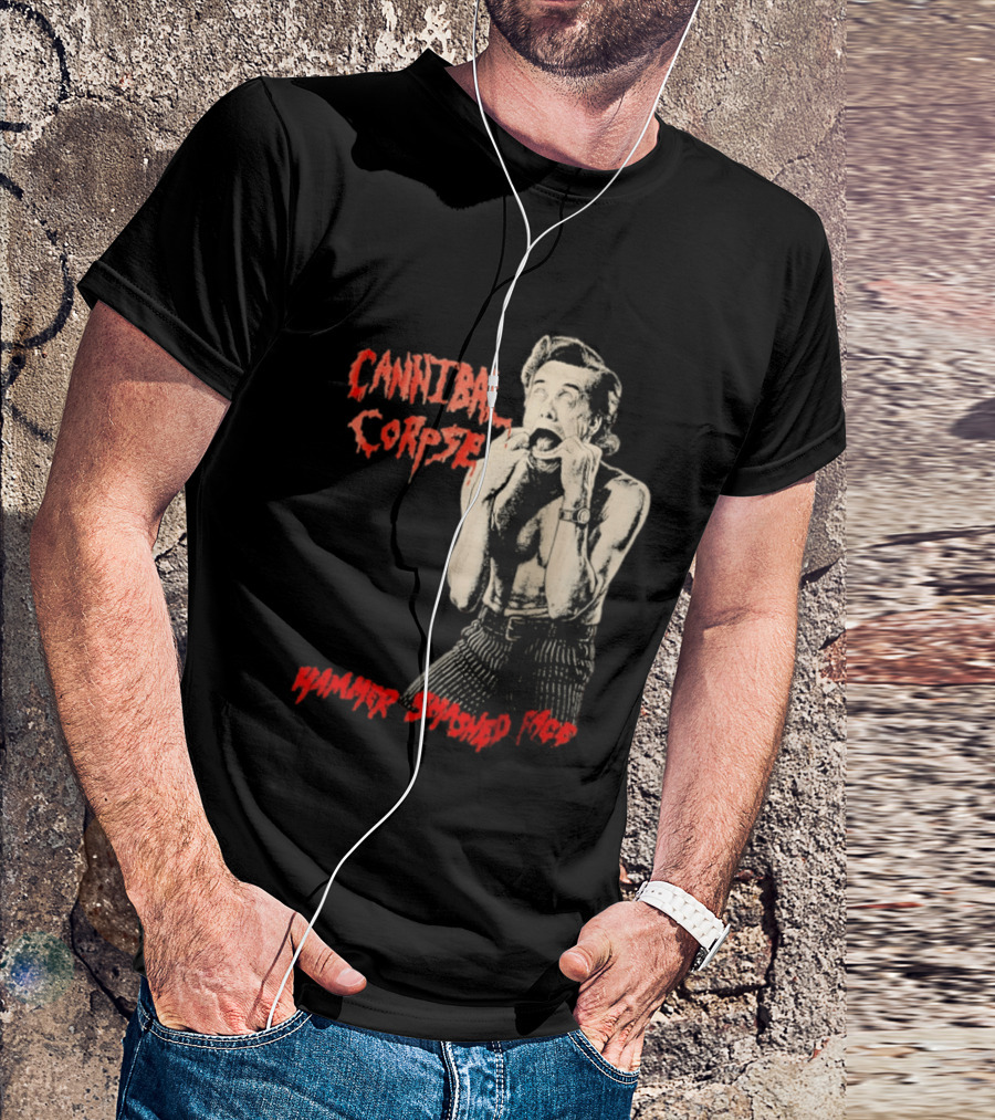 Cannibal Corpse Hammer Smashed Face Jim Carrey Ace Ventura Metal Music Band T-Shirt