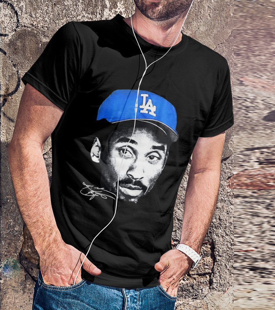Kobe Bryant Iconic Los Angeles Dodgers LA Hat T-Shirt