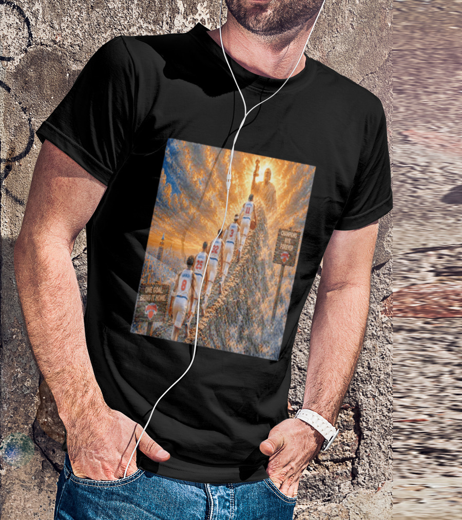 New York Knicks Climbing To Victory Champions NYK Forever One Goal Bring It Home T-Shirt