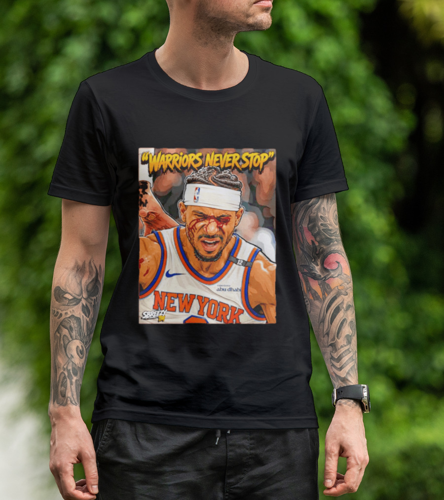 New York Knicks Josh Hart Warriors Never Stop Abu Dhabi Experience T-Shirt