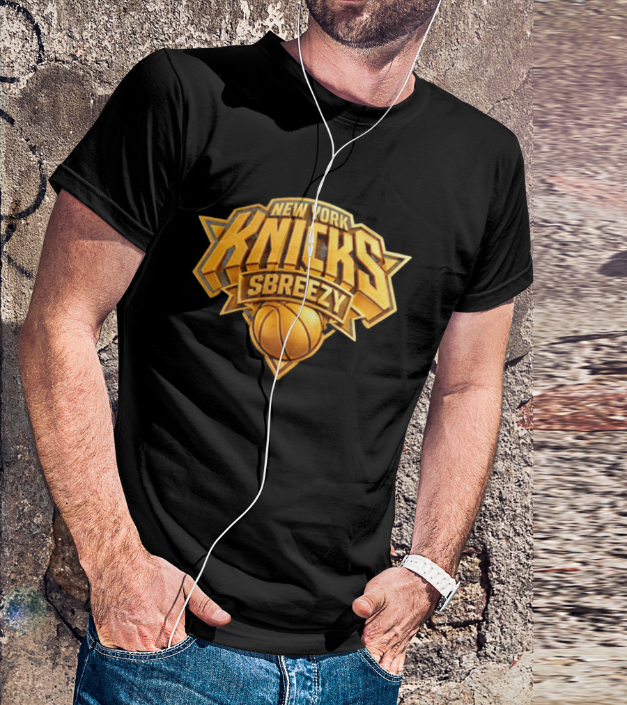New York Knicks Sbreezy Golden Basketball T-Shirt
