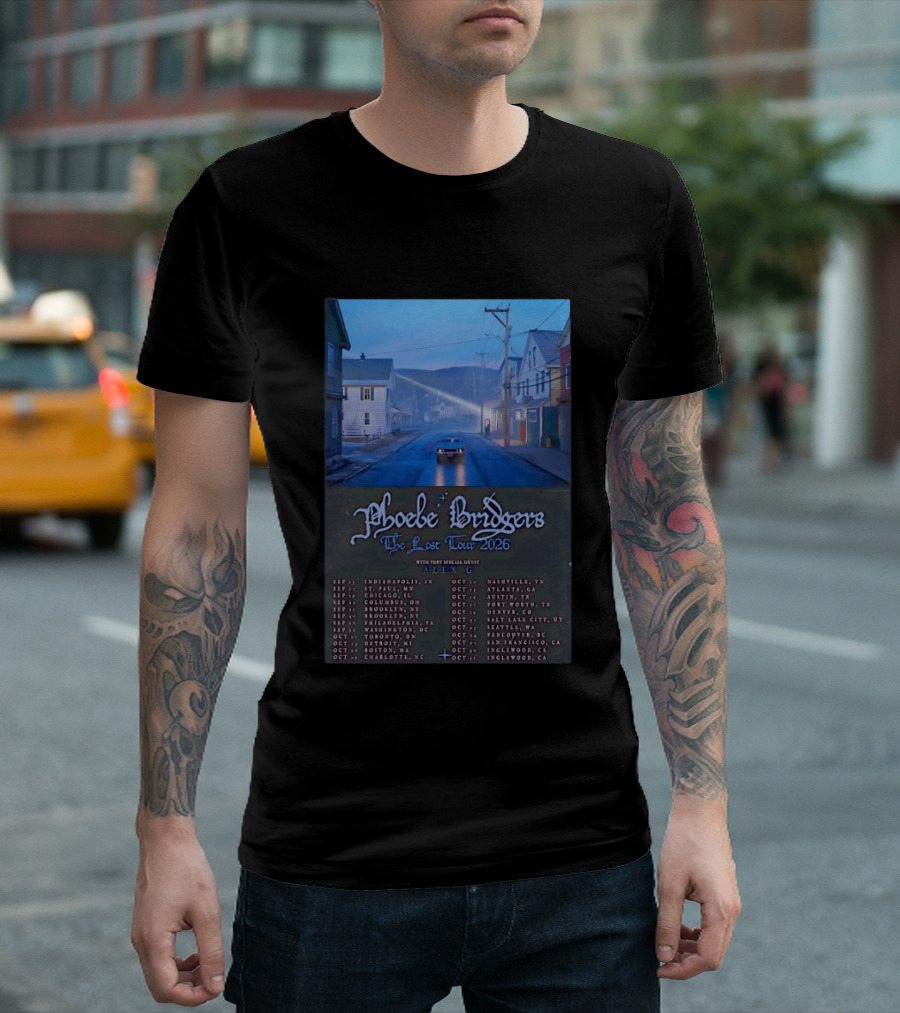 Phoebe Bridgers The Lost Tour 2026 With Alex G Concert Dates And Locations Indianapolis To Inglewood T-Shirt