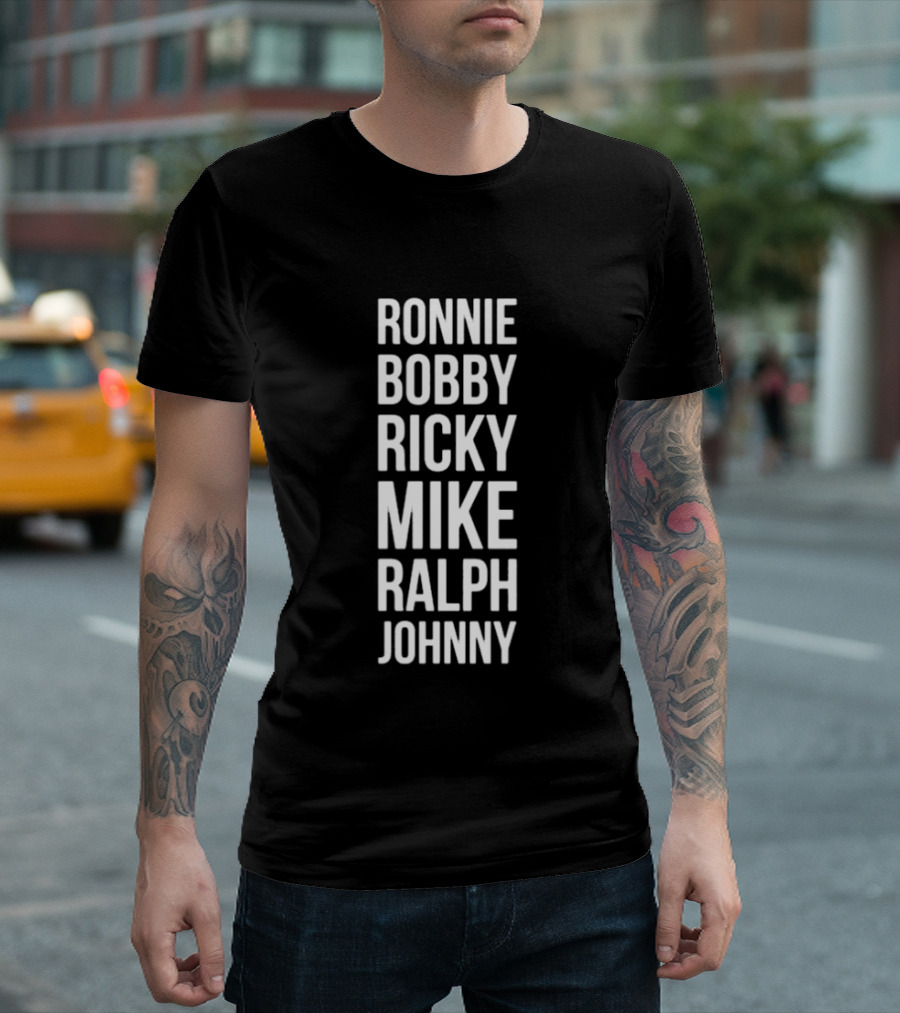 Ronnie Bobby Ricky Mike Ralph And Johnny New Edition Members Retro 80s HIP HOP Streetwear T-Shirt