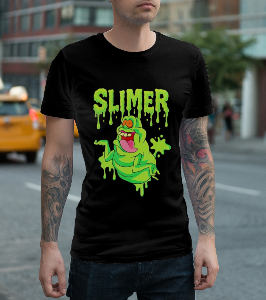 Ghostbusters Slimer Green Ectoplasm Dripping Slime T-Shirt