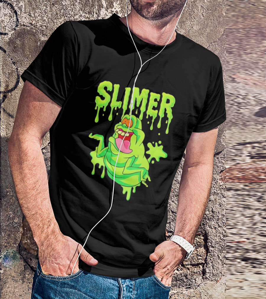 Ghostbusters Slimer Green Ectoplasm Dripping Slime T-Shirt