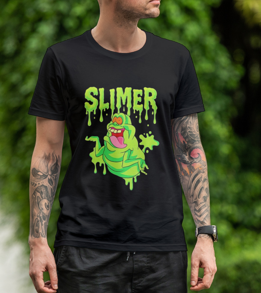 Ghostbusters Slimer Green Ectoplasm Dripping Slime T-Shirt