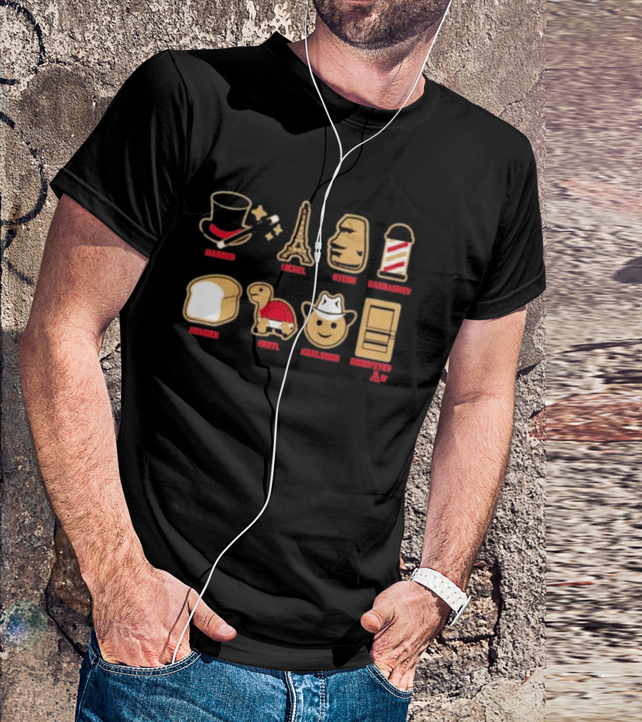 Vegas Hockey Emoji Inspired Stars Marner Eichel Stone Barberchev Gorden Hertl Karlsson Dorofeyev T-Shirt