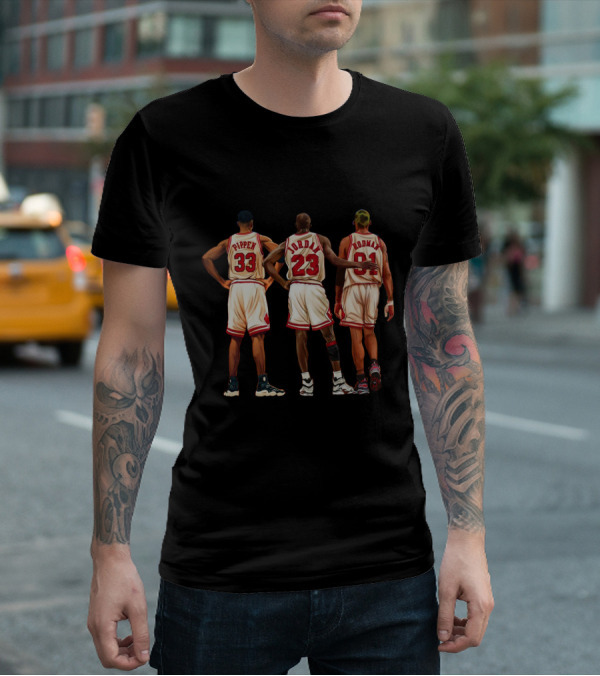 Pippen Jordan Rodman 33 23 91 Chicago Basketball Legends T-Shirt
