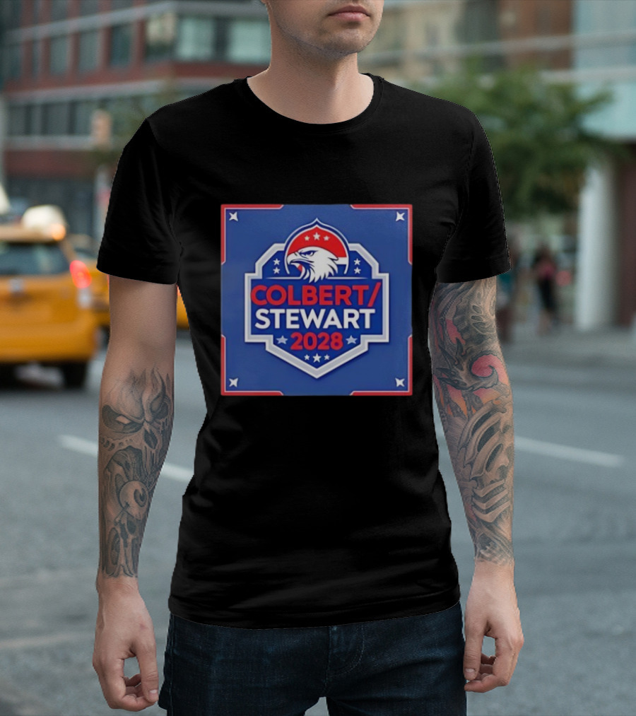 Colbert Stewart 2028 Eagle Stars Badge T-Shirt