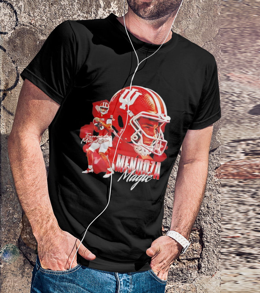 Fernando Mendoza Indiana Mendoza Magic Football Player Collage T-Shirt