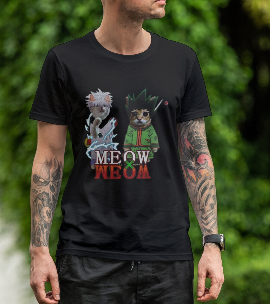 MeowxMeow HxH GonxKillua Cat Anime Parody T-Shirt