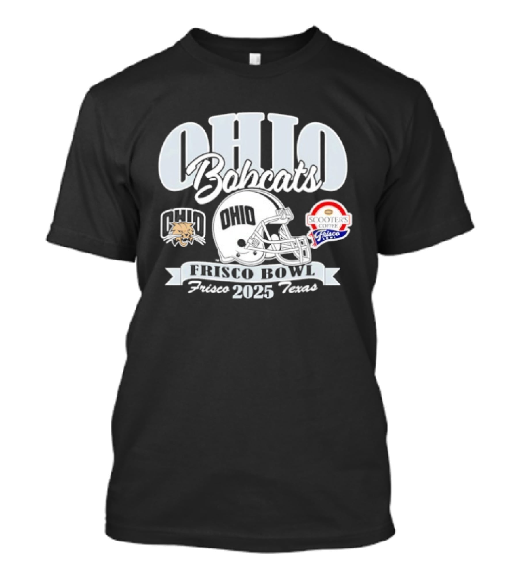 Ohio Bobcats Frisco Bowl 2025 Helmet Theme T-Shirt