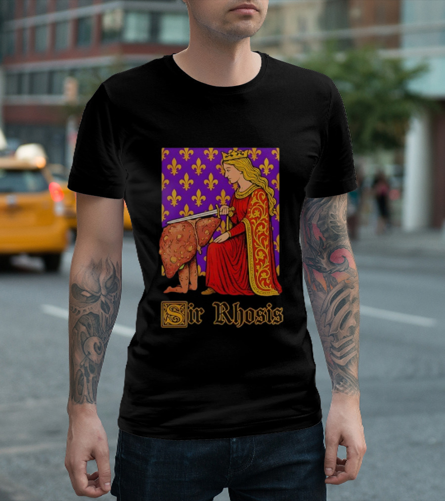 Sir Rhosis Regal Medieval Knight Humorous RuneScape Pun T-Shirt