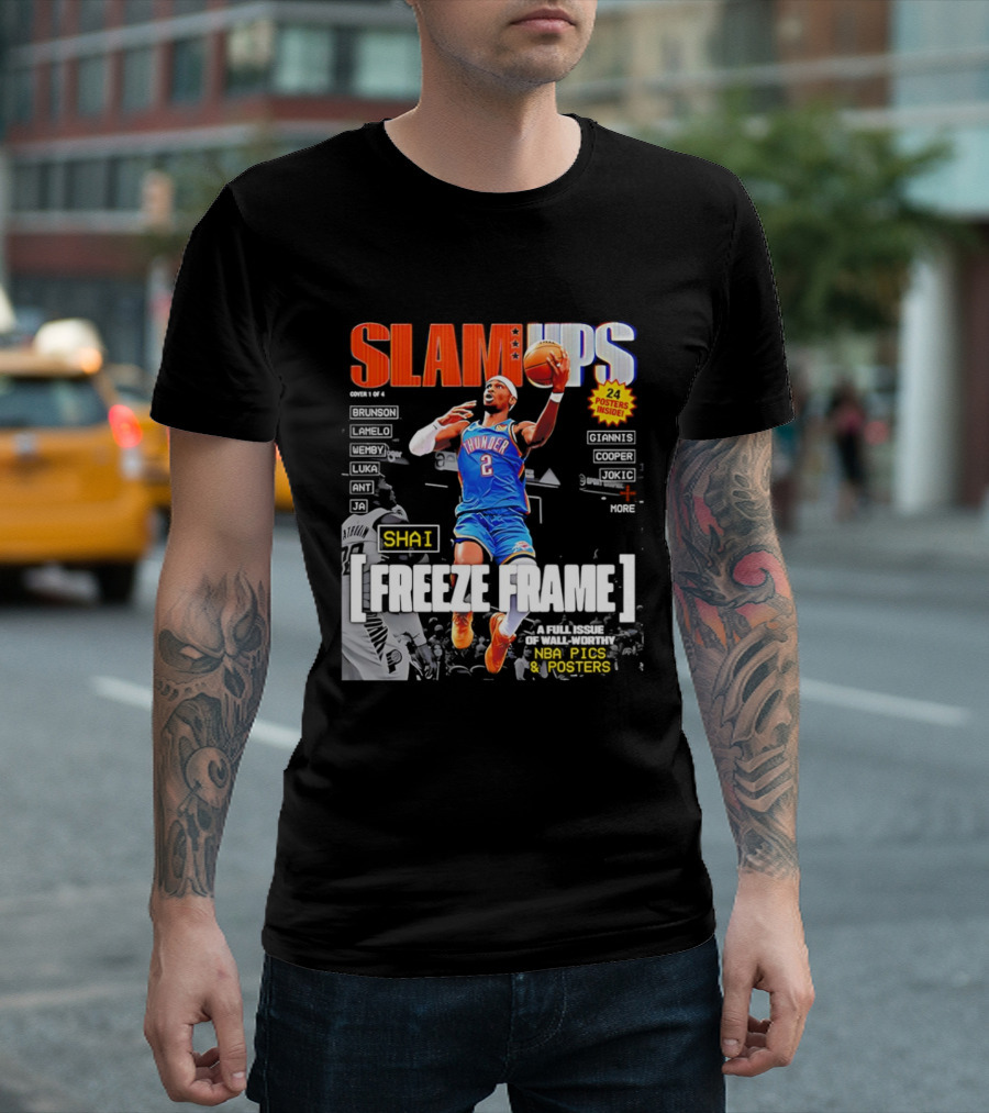 SLAM Ups Shai Gilgeous Alexander Freeze Frame Thunder NBA Picks S T-Shirt