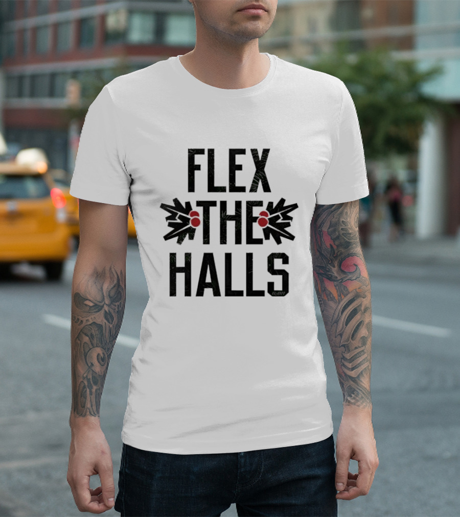 Flex The Halls Boxing Gloves Holiday Fun T-Shirt