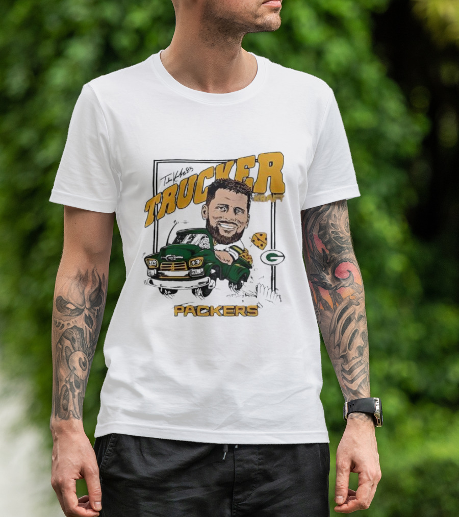 Green Bay Packers Trucker Kraft Cartoon Graphic T-Shirt