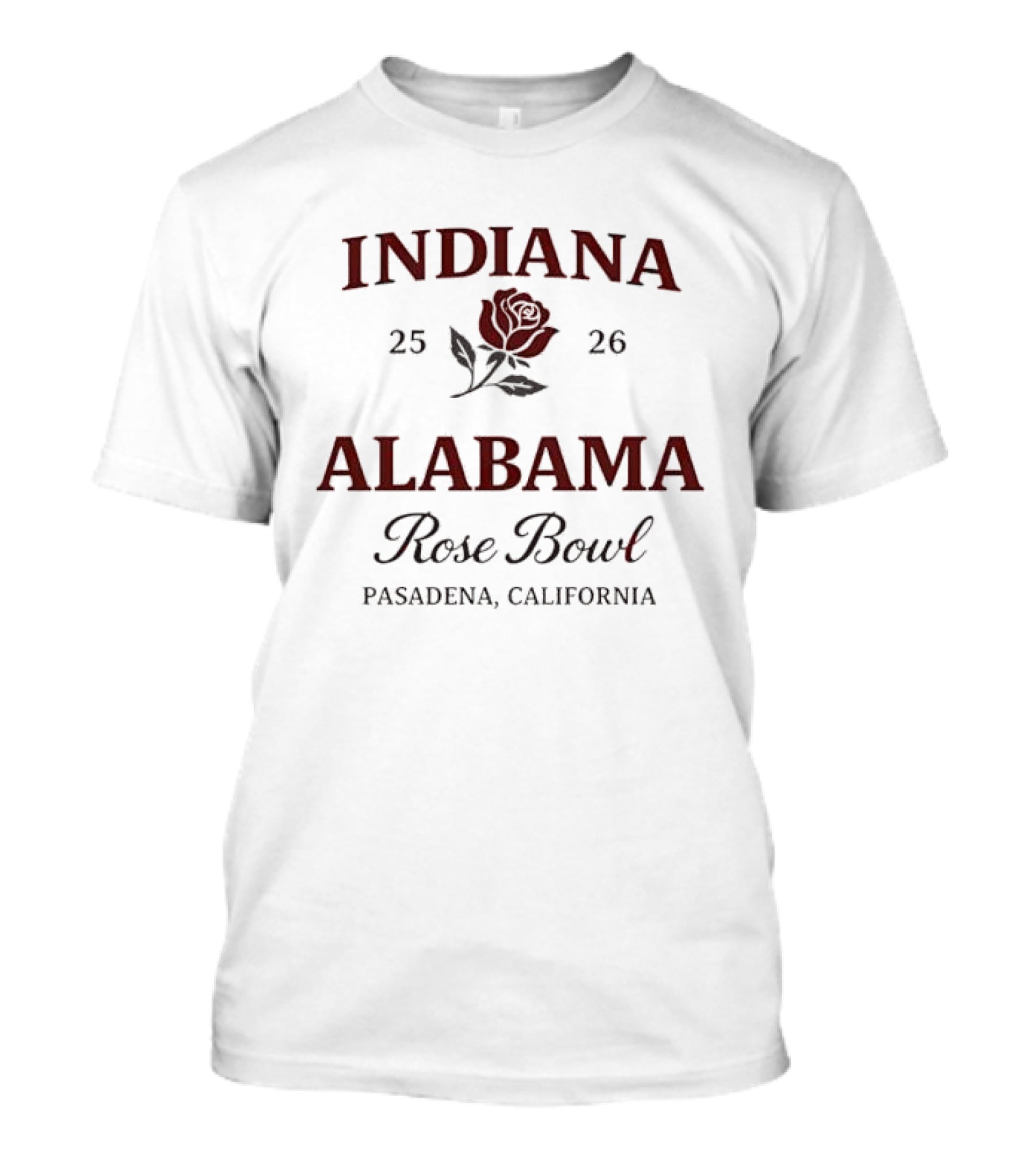 Indiana Alabama Rose Bowl Pasadena 2025-2026 T-Shirt