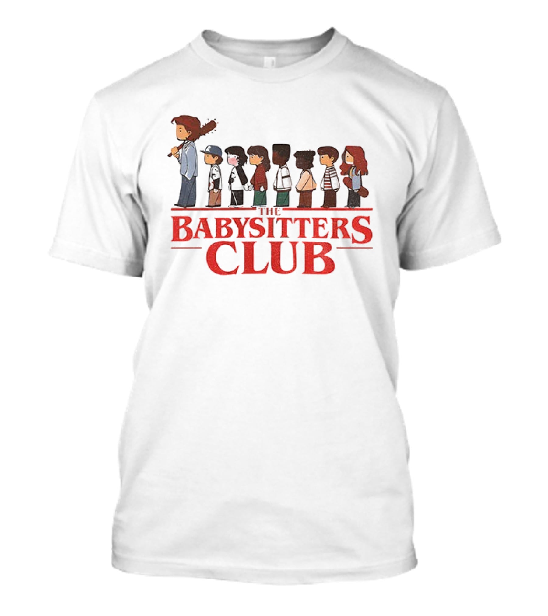 The Babysitters Club Stranger Things Steve Harrington Characters Lineup T-Shirt