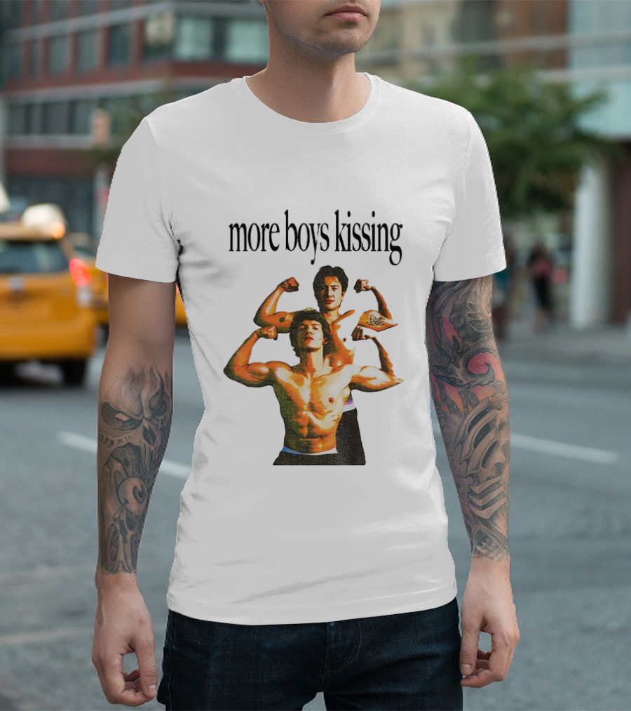 Heated Rivalry More Boys Kissing Muscle Flexing Duo T-Shirt