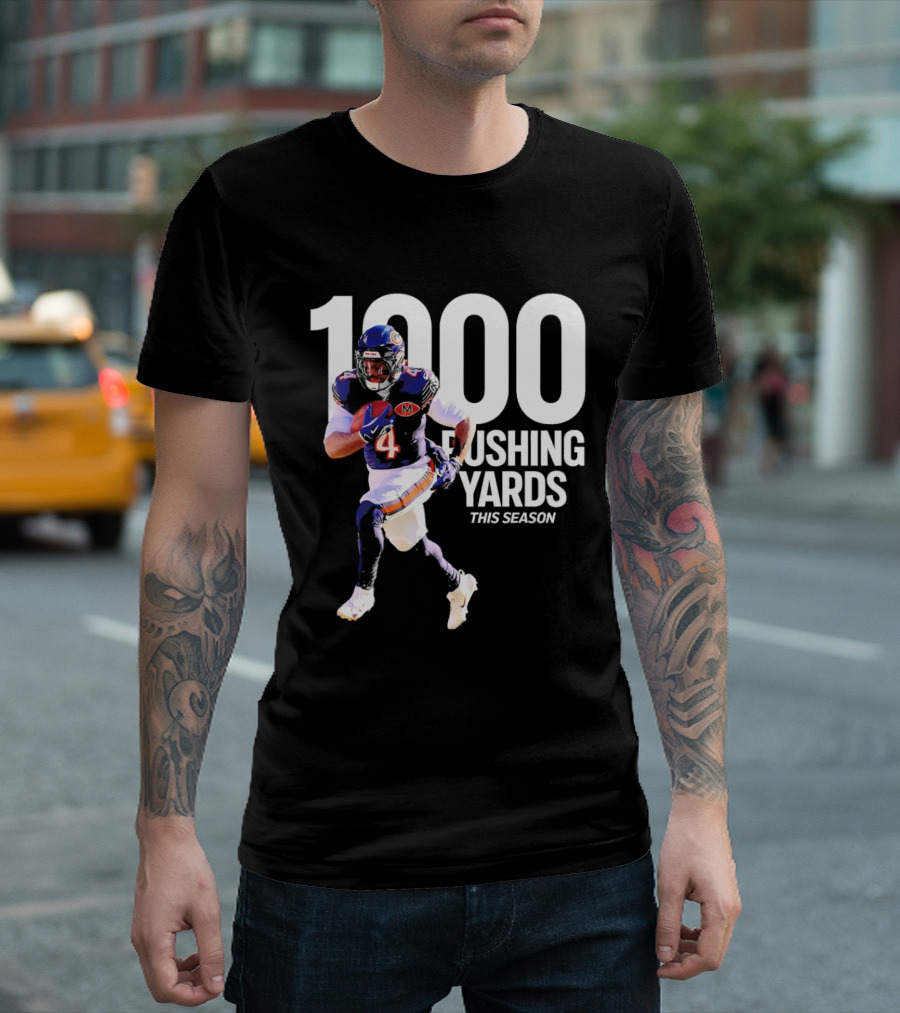 Chicago Bears 1000 Rushing Yards This Season T-Shirt