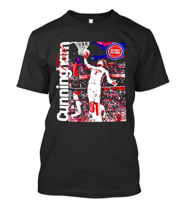 Cade Cunningham Dunking Detroit Pistons Basketball T-Shirt