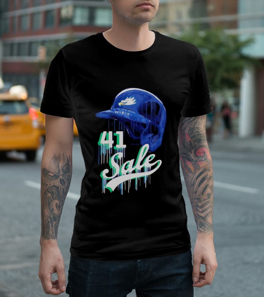 Chris Sale 41 Florida Gulf Coast Eagles Baseball Helmet T-Shirt