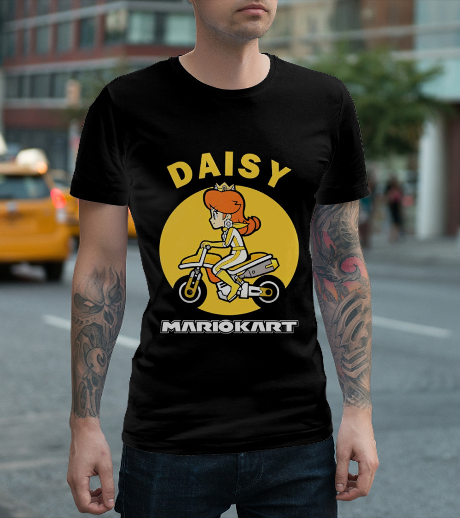 Daisy Mario Kart Motorcycle Rider T-Shirt