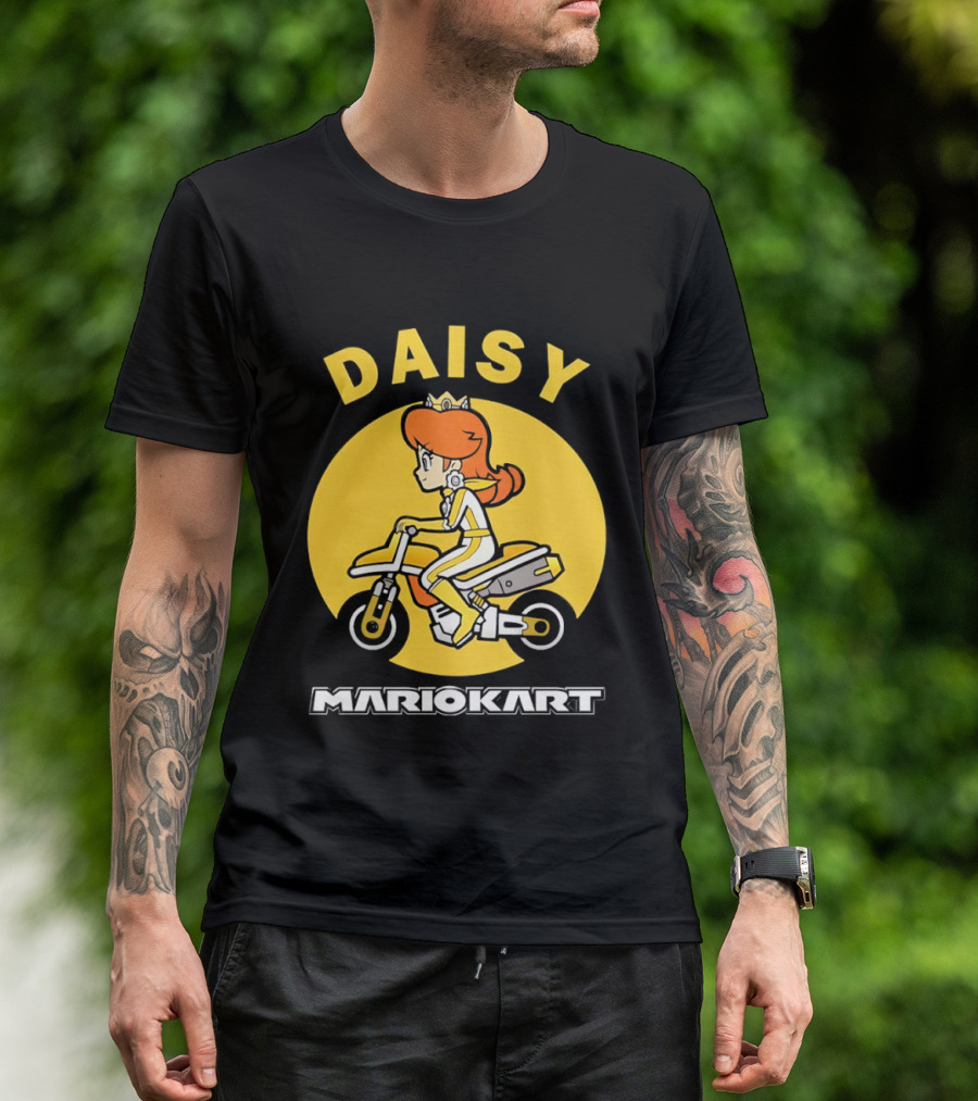 Daisy Mario Kart Motorcycle Rider T-Shirt