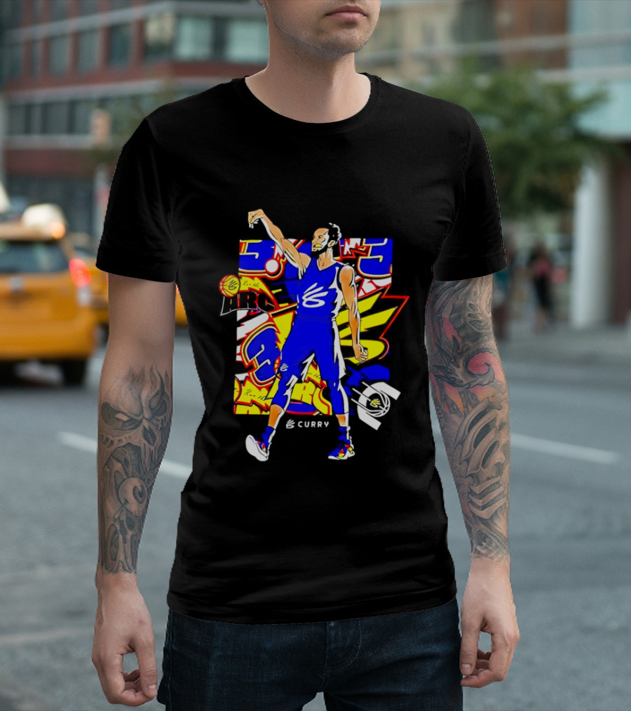 Golden State Warriors Stephen Curry Under Armour Multi Animated Three T-Shirt