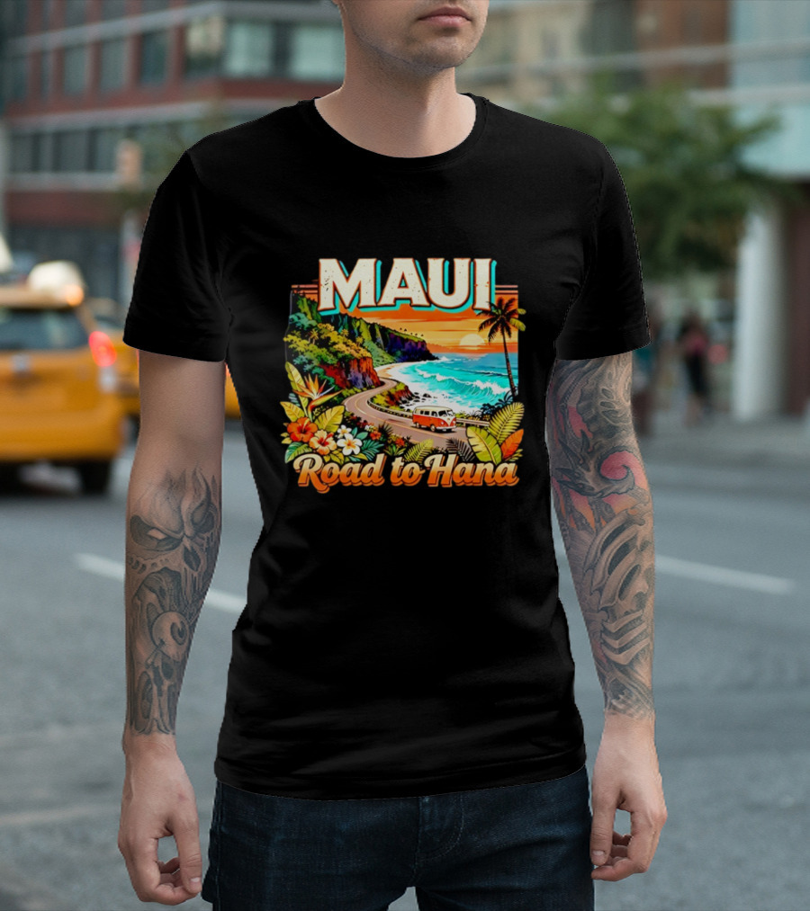 Maui Scenic Road To Hana Hawaii Tropical Adventure T-Shirt
