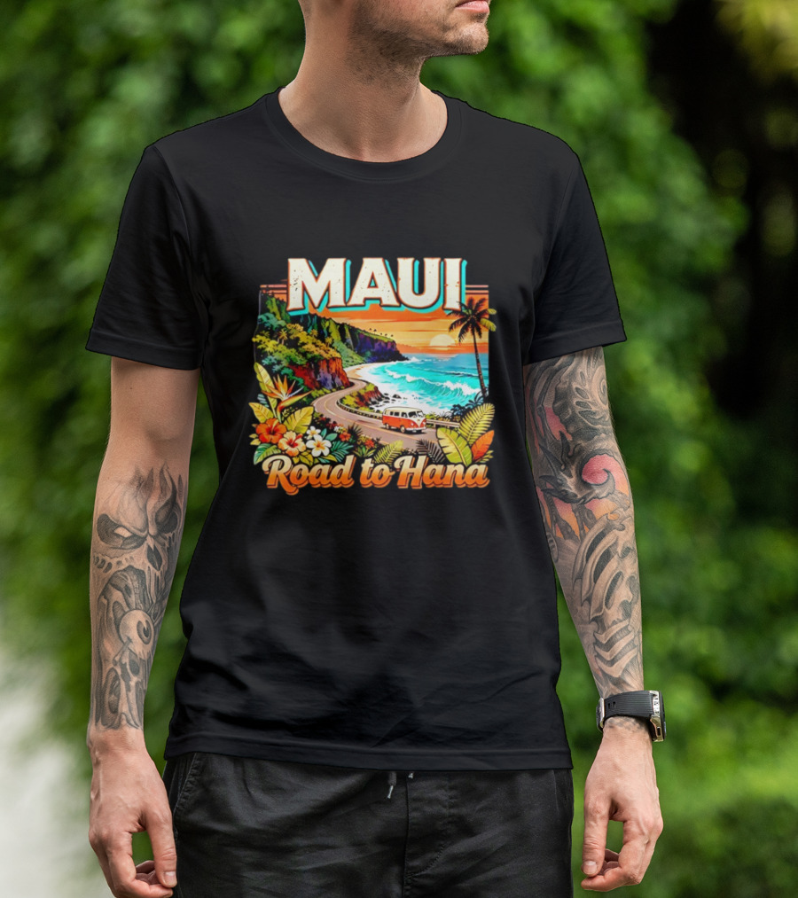 Maui Scenic Road To Hana Hawaii Tropical Adventure T-Shirt
