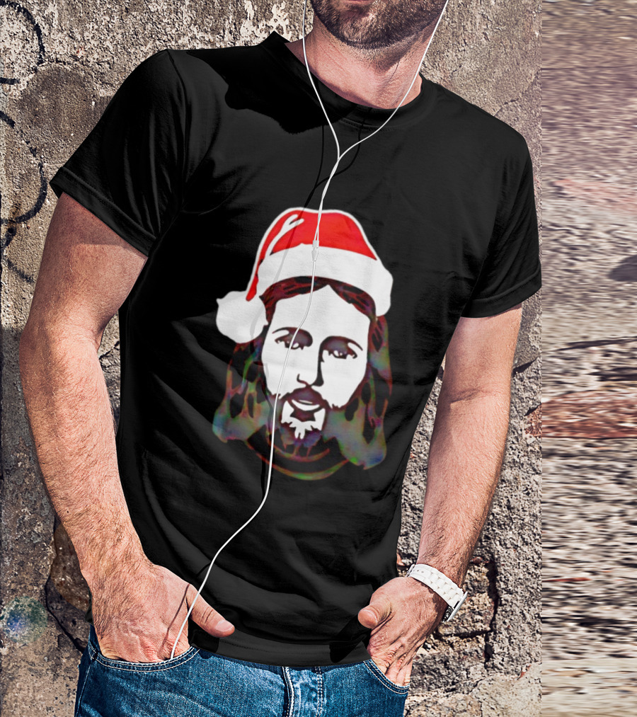 Jesus Santa Hat Christmas Birthday Celebration T-Shirt