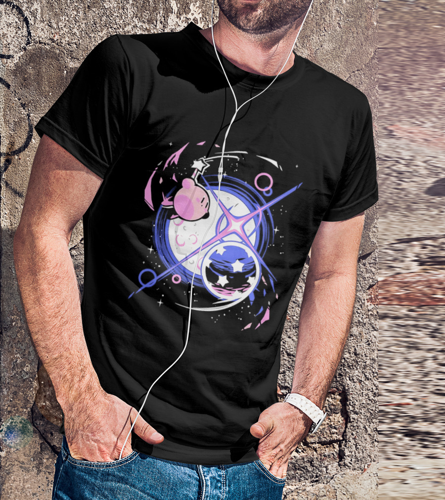 Kirby Celestial Cosmic Dance With Stars And Lunar T-Shirt