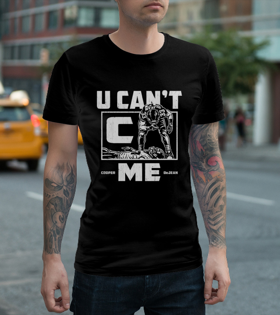 Philadelphia Eagles Cooper DeJean U Cant C Me Football Player T-Shirt