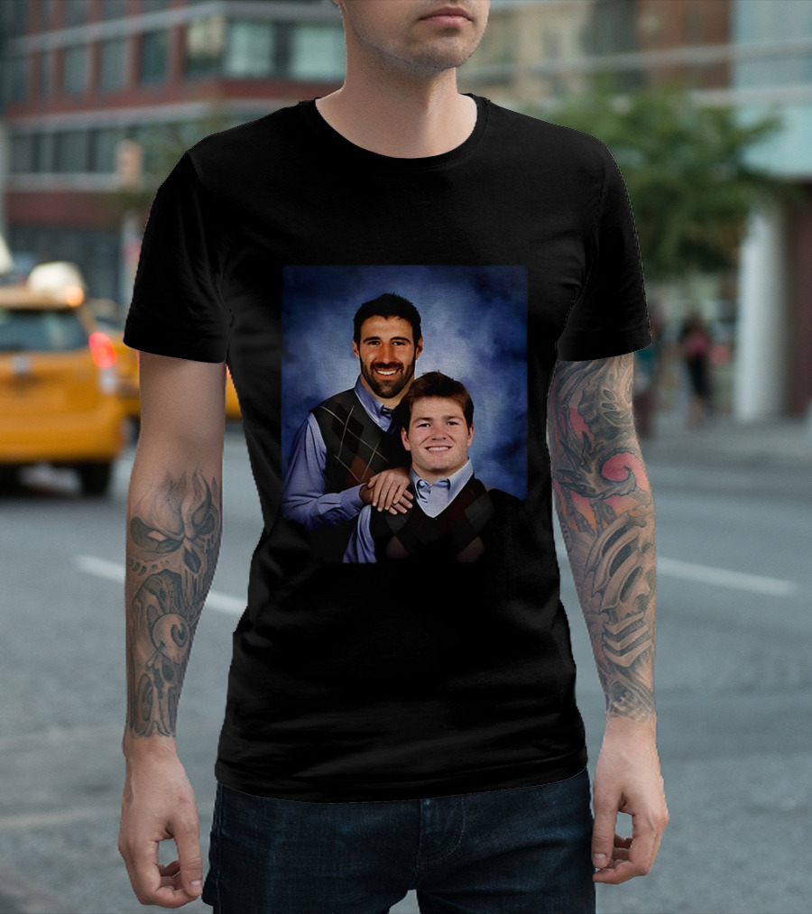 Mike Vrabel Drake Maye New England Patriots Step Brothers Football T-Shirt
