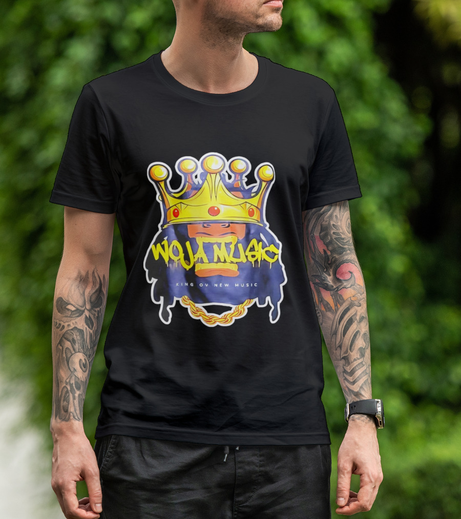 Woja Music King Ov New Music Crowned Gorilla Gold Chain T-Shirt