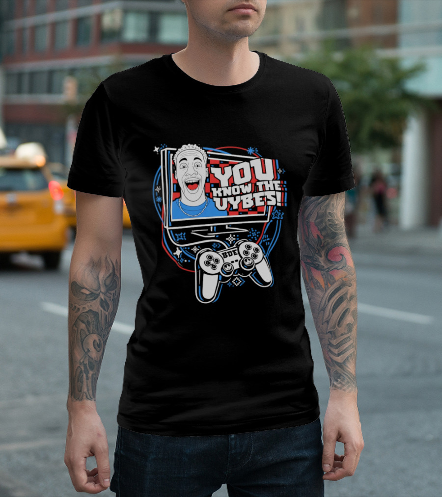 YOU KNOW THE VYBES BDE Game Controller TV Head T-Shirt