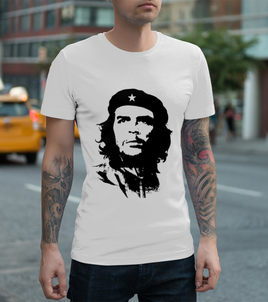 Che Guevara Big Head Argentine Marxist Revolutionary Iconic Stencil T-Shirt