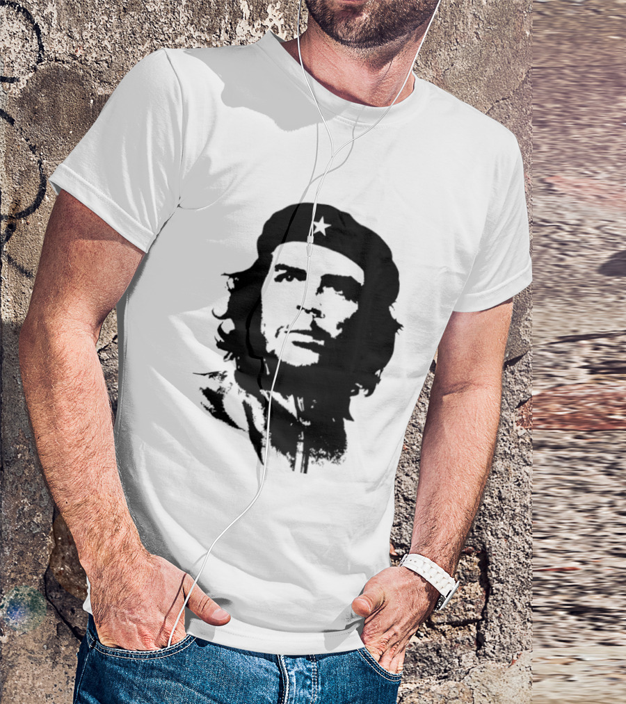 Che Guevara Big Head Argentine Marxist Revolutionary Iconic Stencil T-Shirt