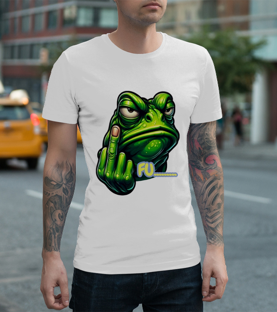 FU Frog Meme Gesture T-Shirt