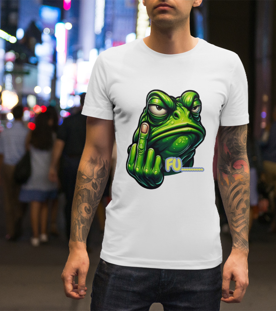 FU Frog Meme Gesture T-Shirt